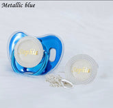 Baby Bling - Personalized Dummy , Personalized Pacifier-
CUSTOMIZATIONYou can add any name on the pacifier and a name on the clip or initials can be used. Please write exactly what you want on the pacifier and on the clip-Bijou Bubs